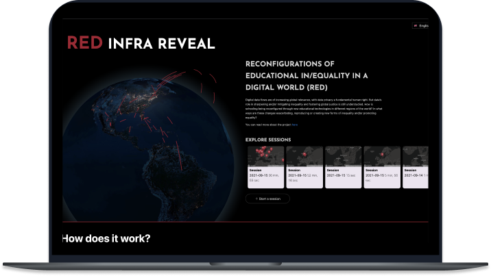 Laptop with screenshot of RED Infrareveal website